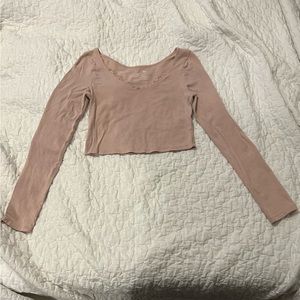Long sleeve cropped top, size medium SO shirt.